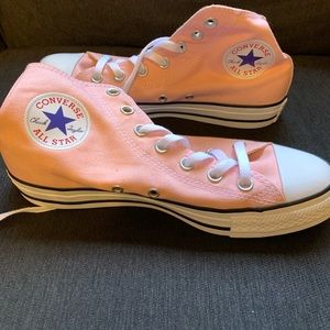COPY - Pale pink Converse high tops.NEVER WORN, b…